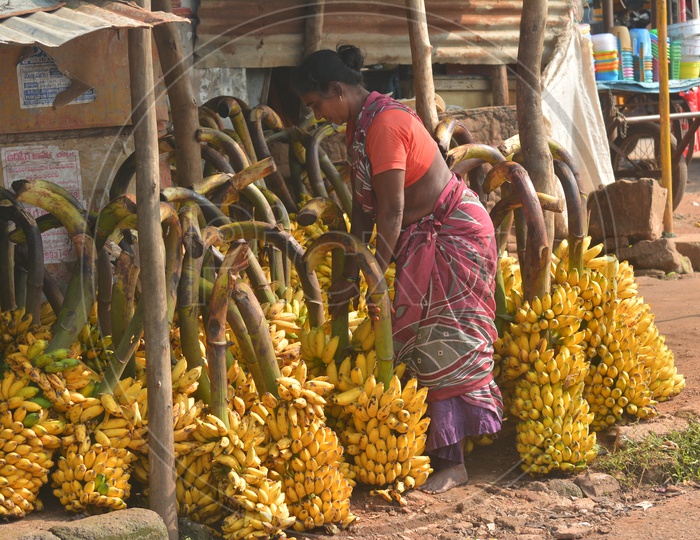 Araku Tribal Woman Selling Bananas