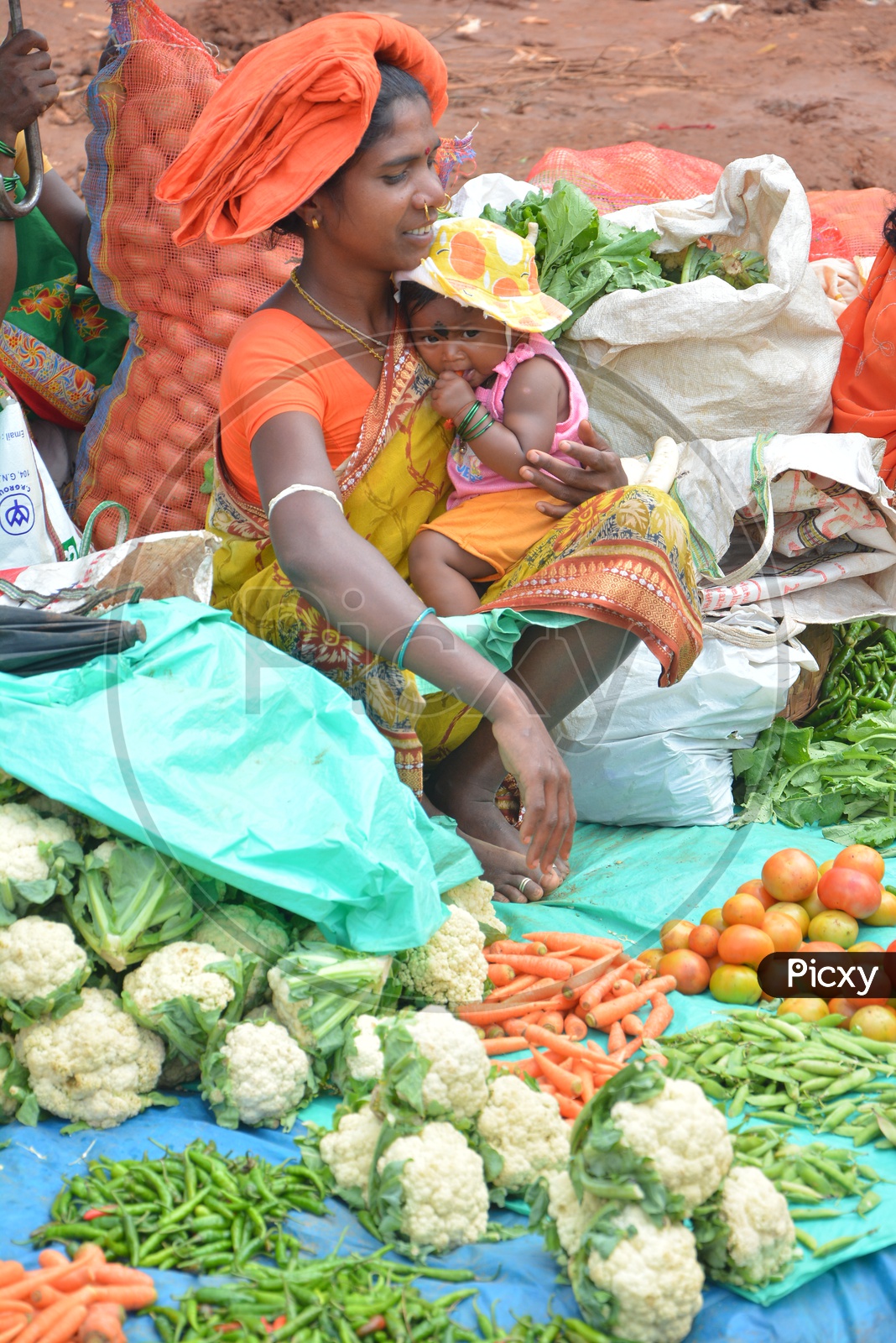 Araku Tribal Woman Selling Vegetables