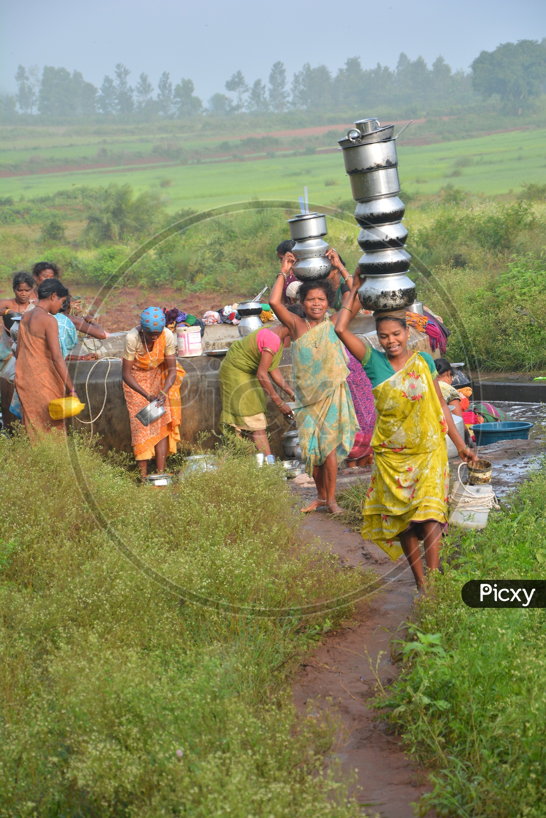 Araku Tribal Woman Carrying Water on her Head