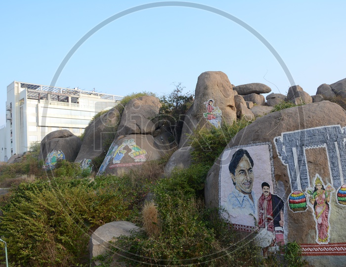 CM KCR Painting on Rocks