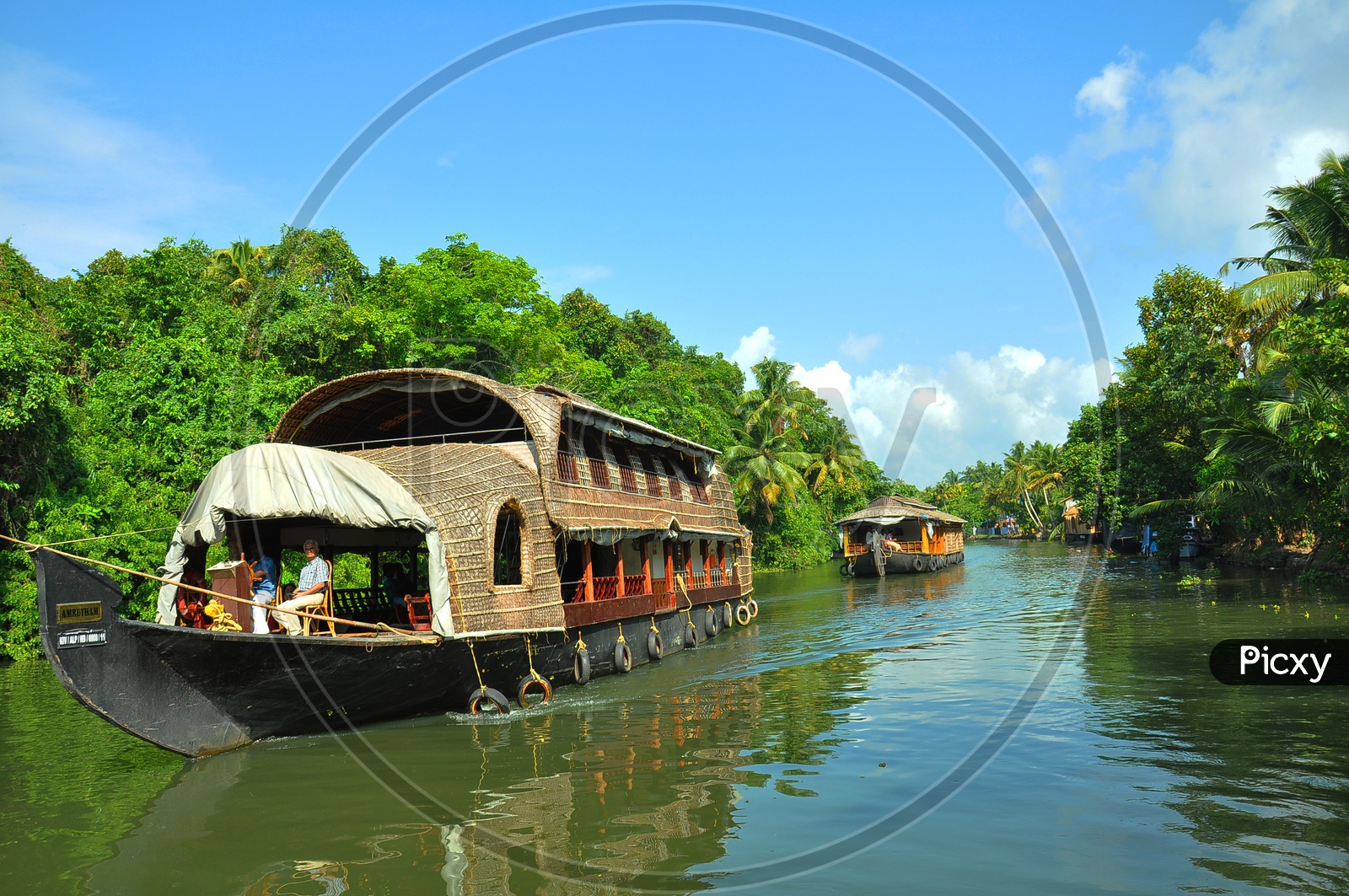 Tourist Boats in Kerala Back Waters