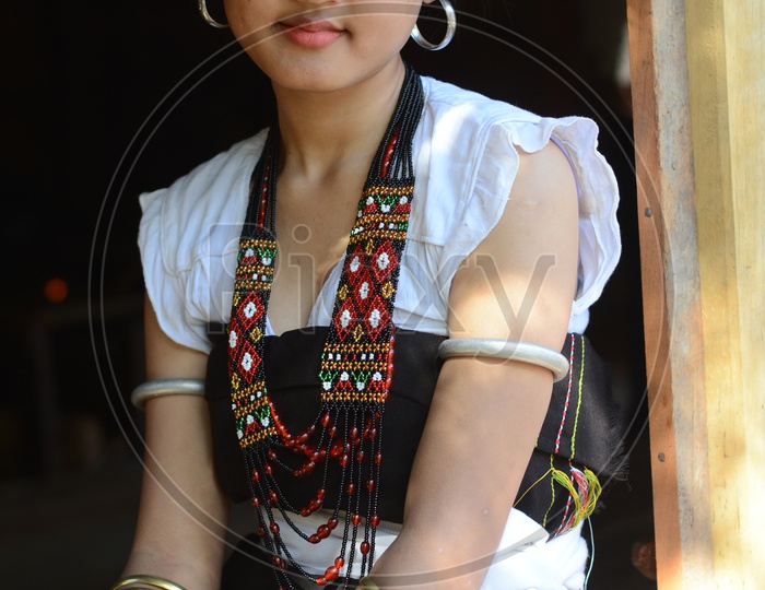 Nagaland Woman in Traditional Attire