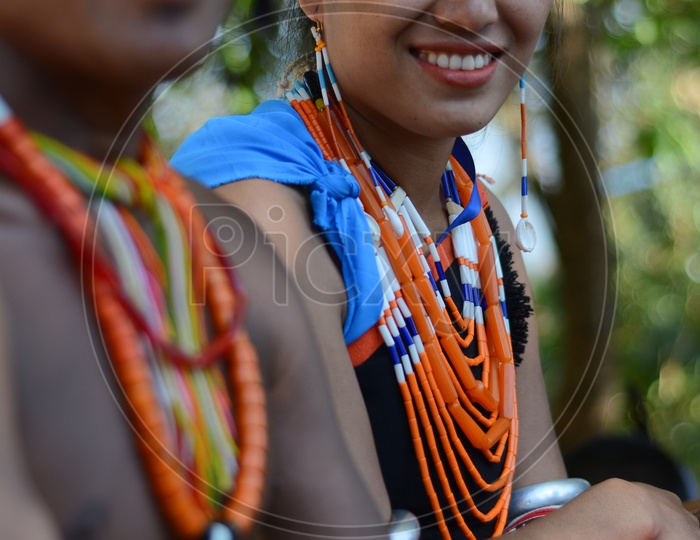 Smiling Nagaland Woman in Traditional Attire