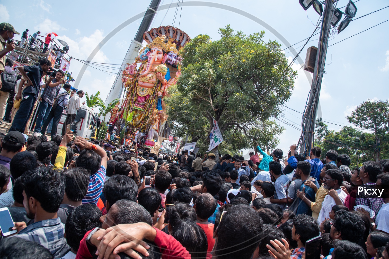Crowd at Khairatabad Ganesh Idol Immersion