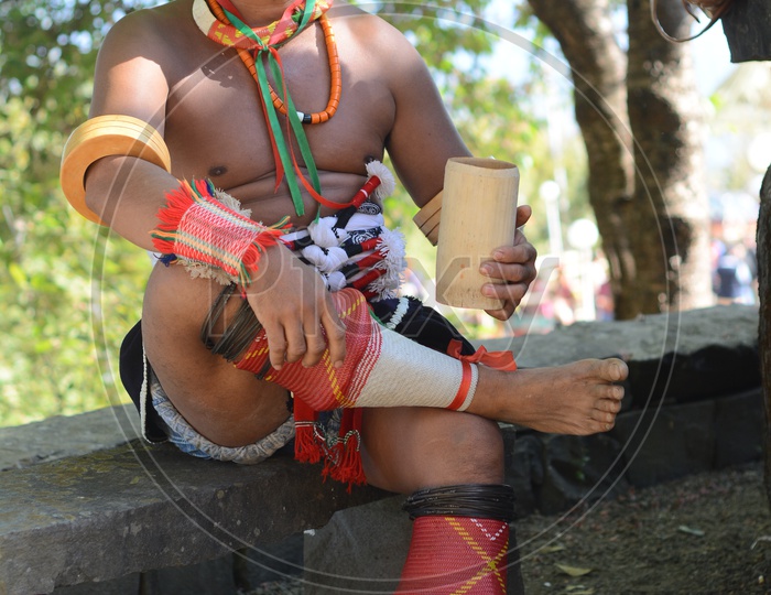 Nagaland man in Traditional Attire