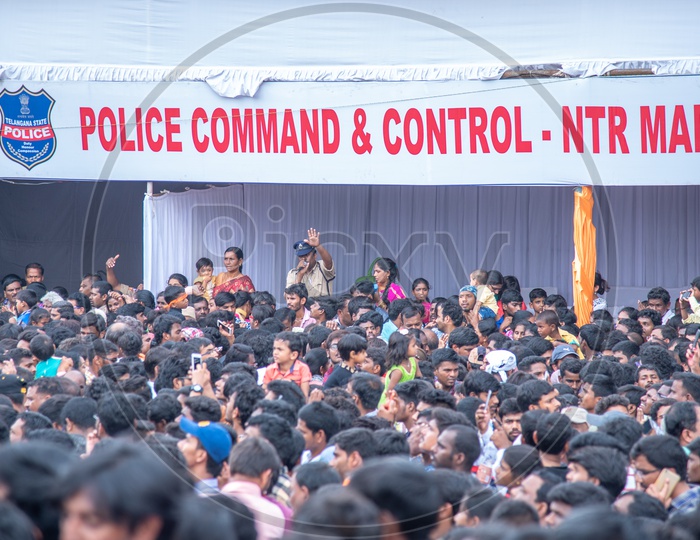 Police Command Control Room on NTR Marg during  Ganesh Nimarjanam/Immersion  Hussain Sagar, 2018