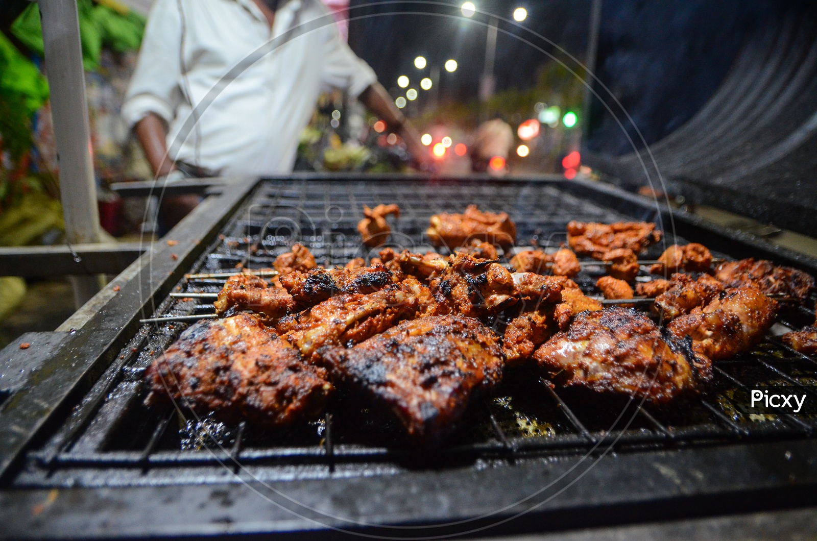 chicken barbecue, street food