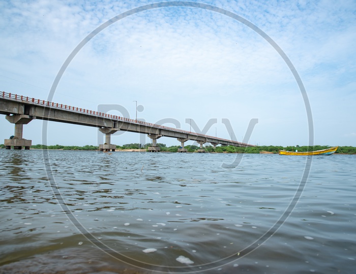 Penumudi - Puligadda Bridge, Andhra Pradesh, India on River Krishna