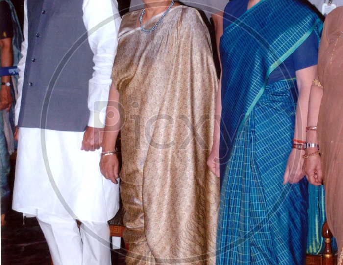 Former Prime Minister Manmohan Singh with Sonia Gandhi