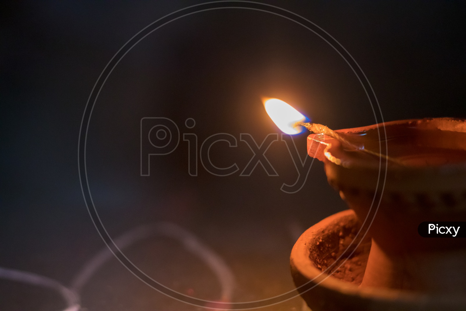 Indian Hindu Festival Diwali Dias Closeup Shot