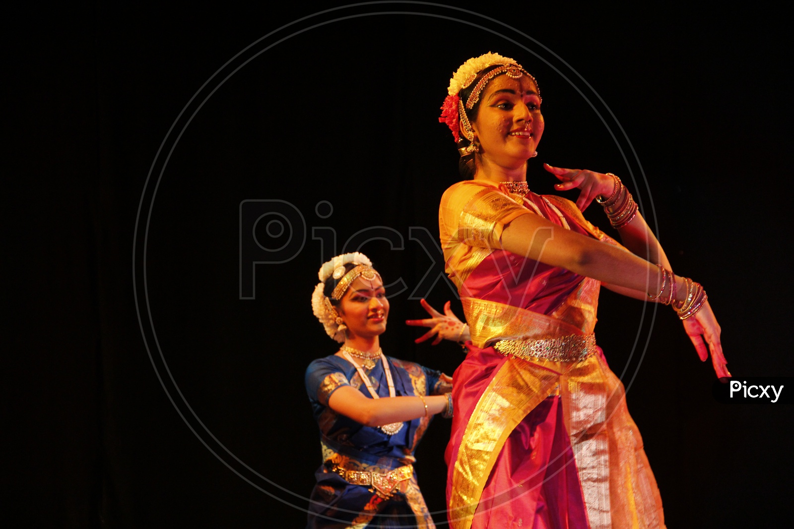 Indian Classical Dancers Performing a Classic Dance Art form