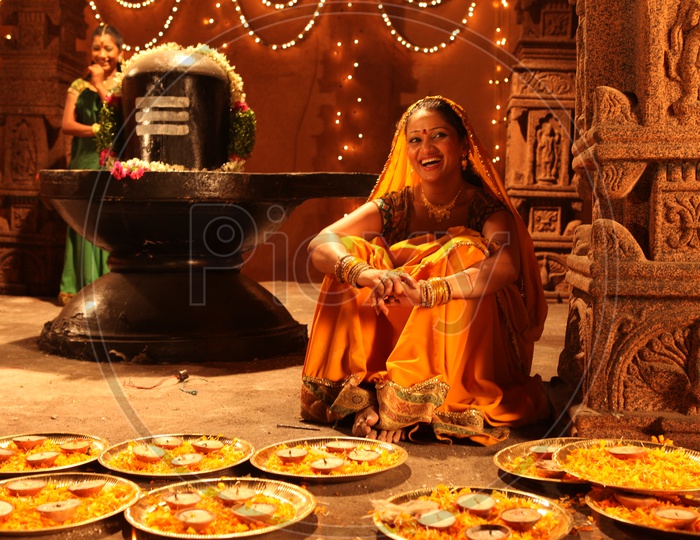 Indian woman In Movie Working Stills
