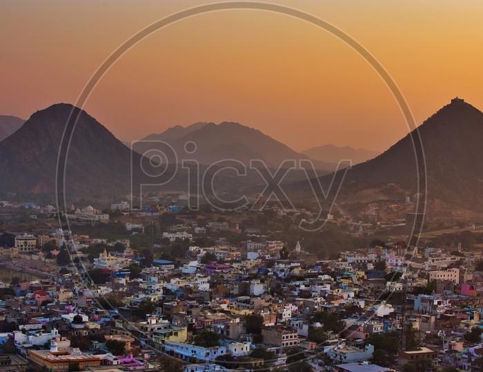 A Beautiful Sunset Over Pushkar