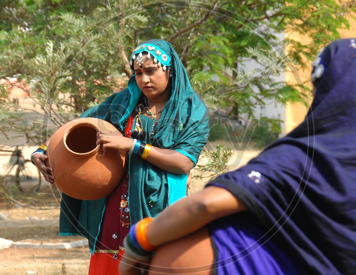 Indian Female in Rajasthani Attire