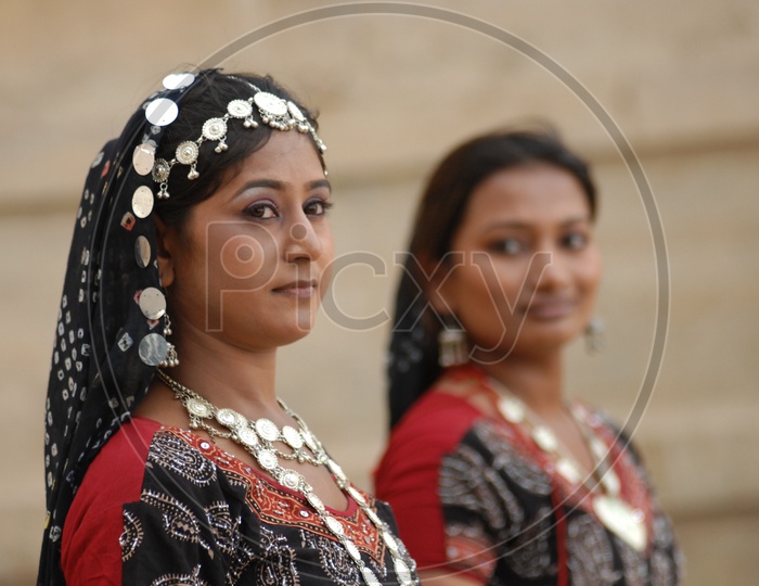 Female Dancers in Rajasthan India