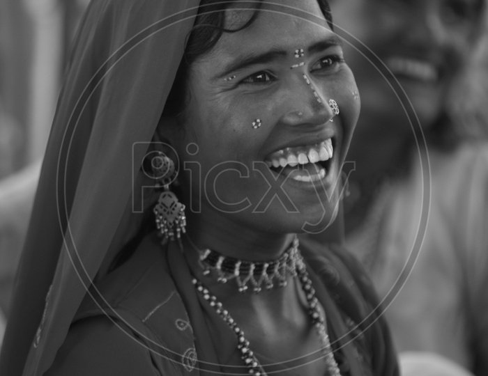 Indian women in rajasthani attire