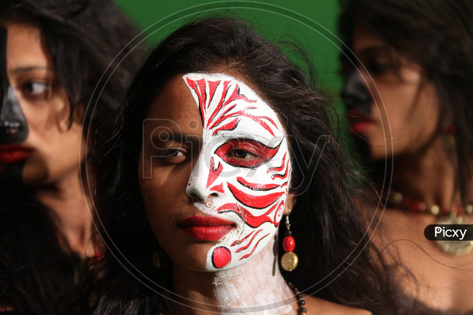 Indian Female Dancers in Makeup At a Movie Shooting