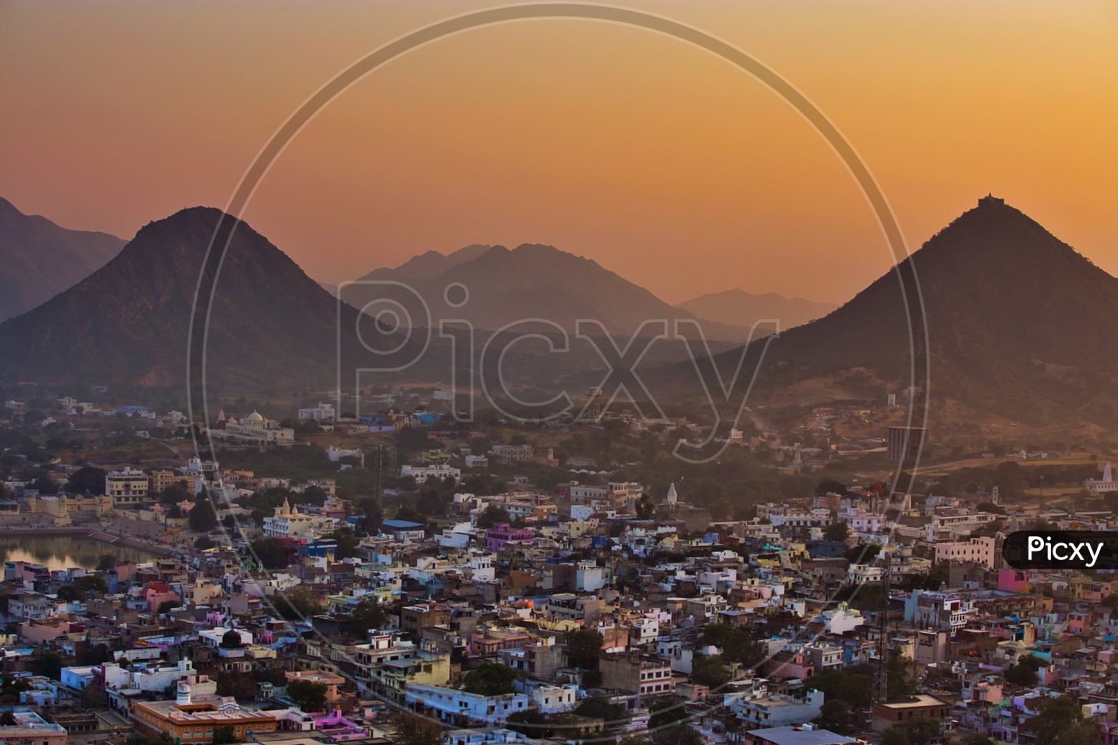 A Beautiful Sunset Over Pushkar