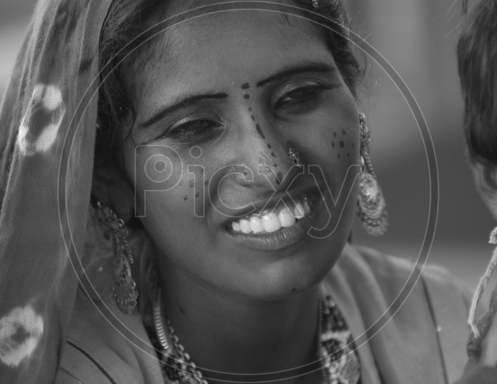 Indian women in rajasthani attire
