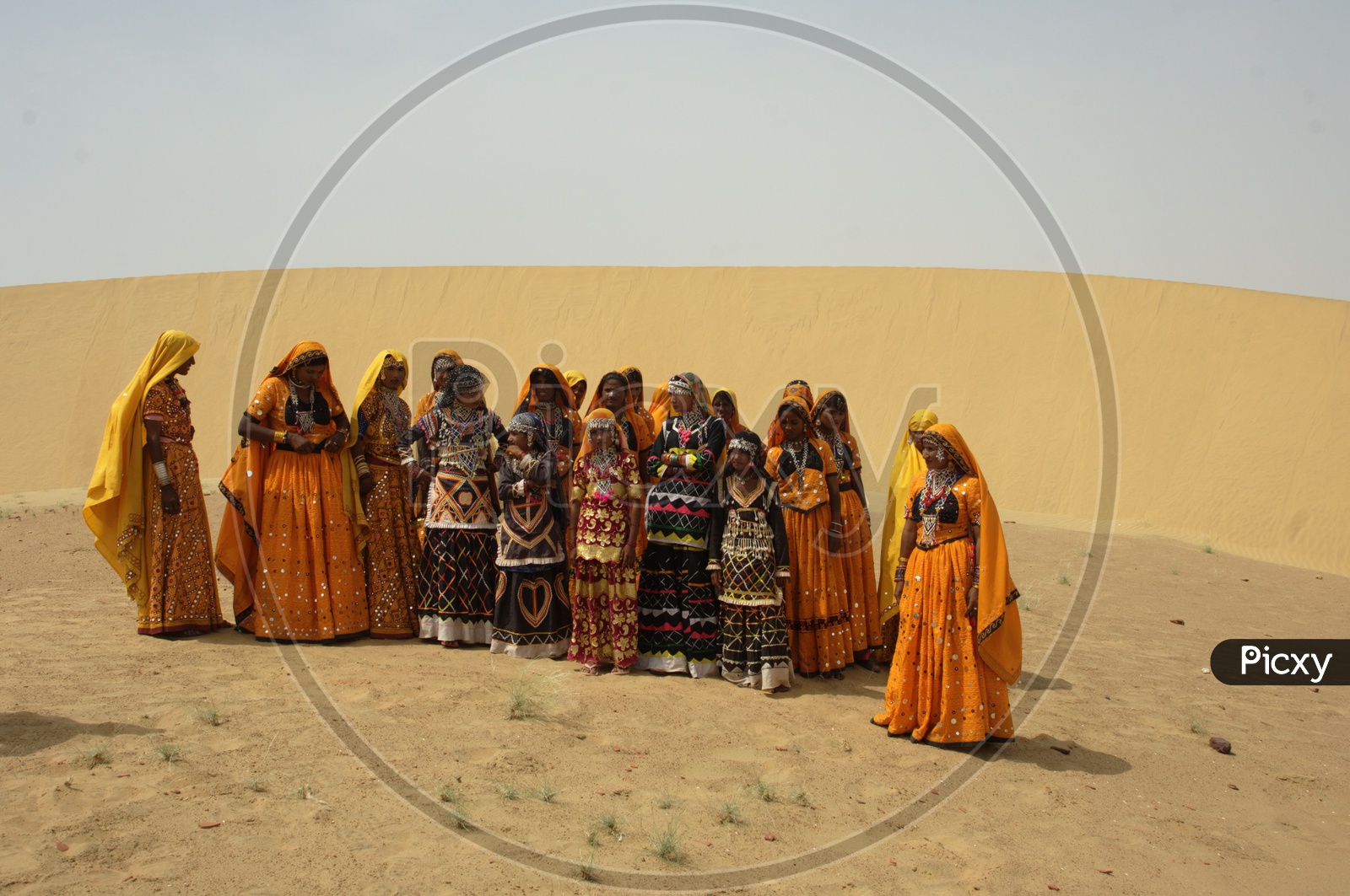 Rajasthani women in a Desert.