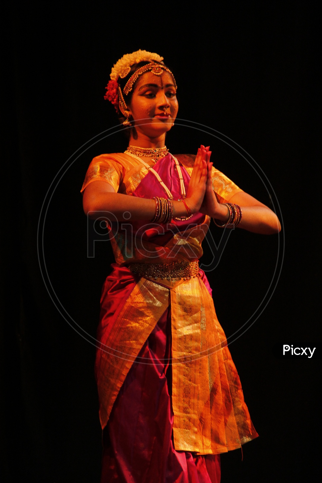 Indian Classical Dancers Performing a Classic Dance Art form