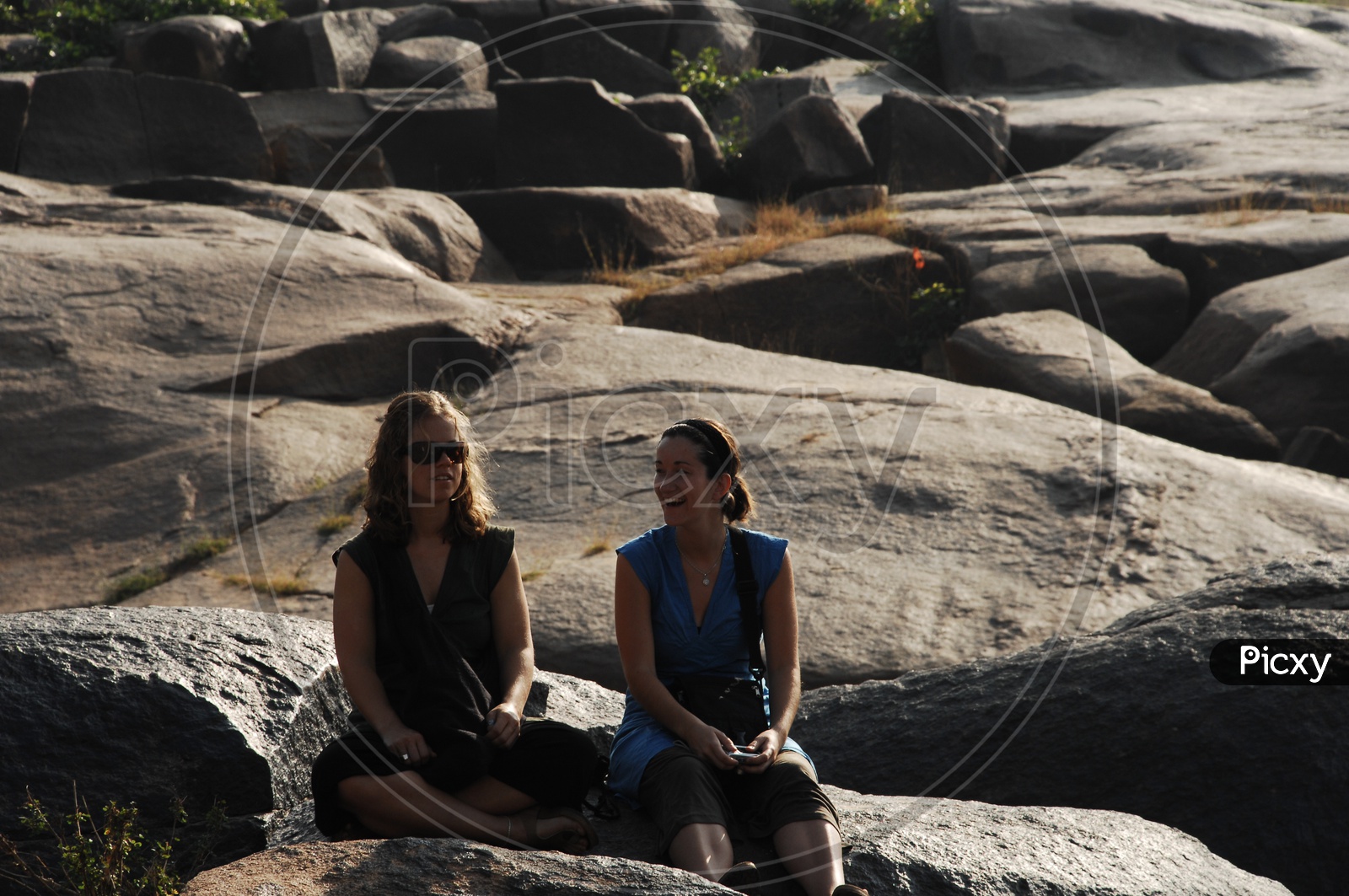 Foreign women visiting indian heritage places
