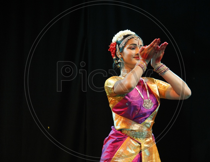 a stunning indian classical dancer portrait photo, | Stable Diffusion