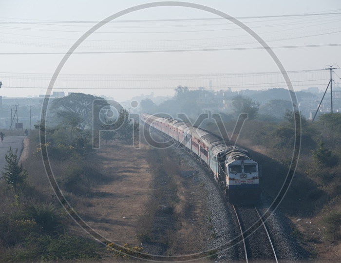 A View of Train on Track