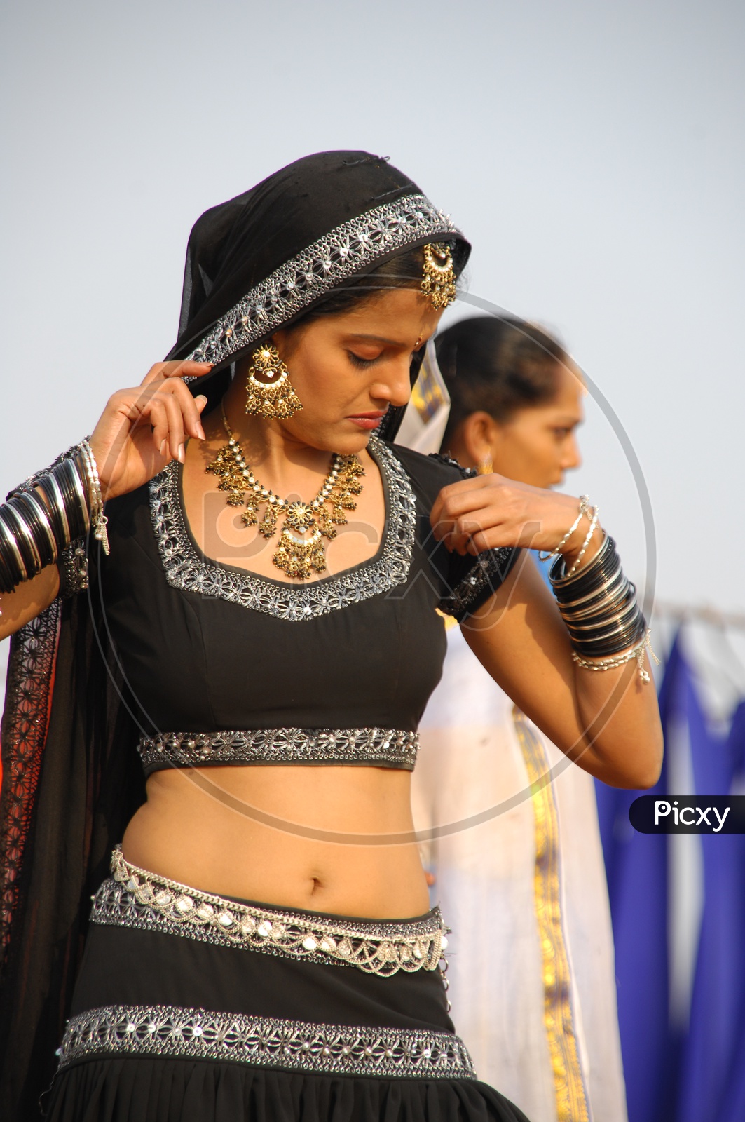 Indian women in rajasthani dressing attire/traditional/desert/