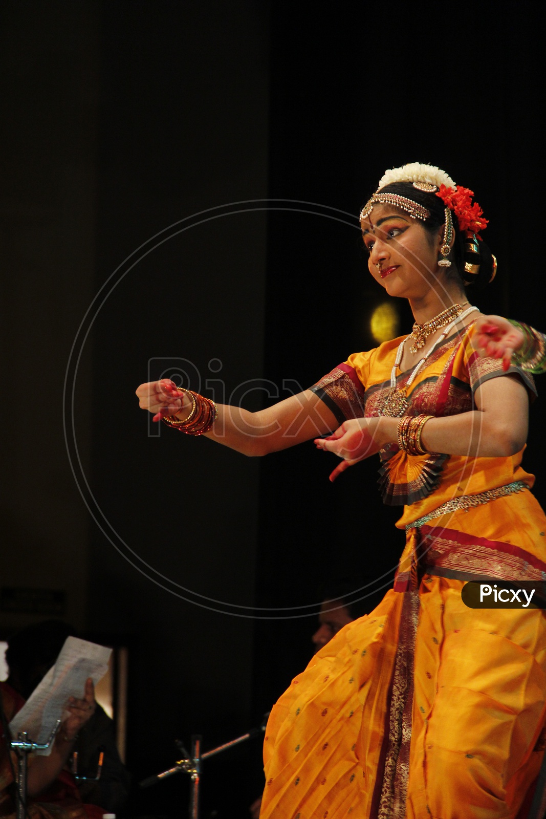 Indian Classical Dance art Form Performing By an Indian Woman