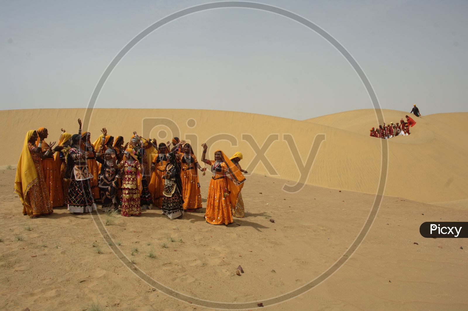 Rajasthani women in a Desert