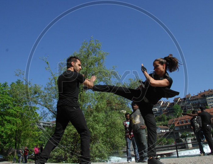 Image of Fight sequences in Indian Movies shootingDL667691Picxy