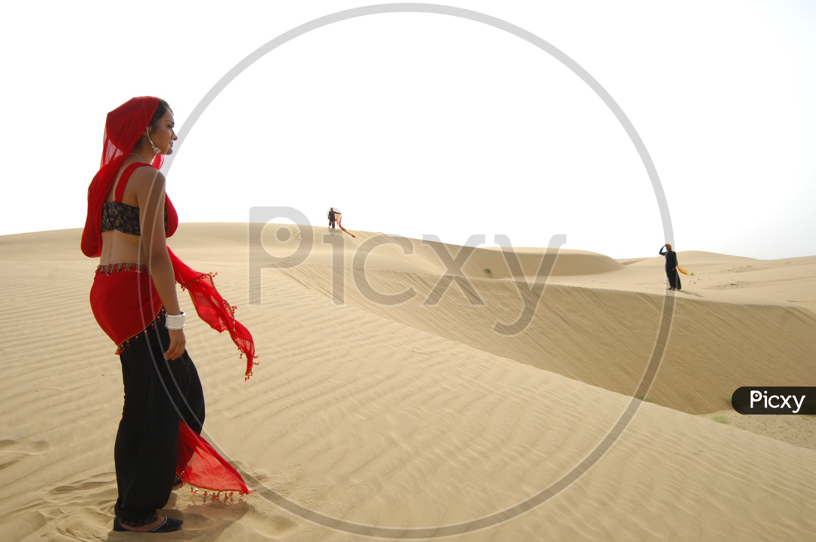 Rajasthani women in a Desert ,