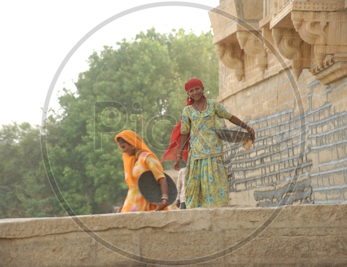 Indian Woman at Construction Site