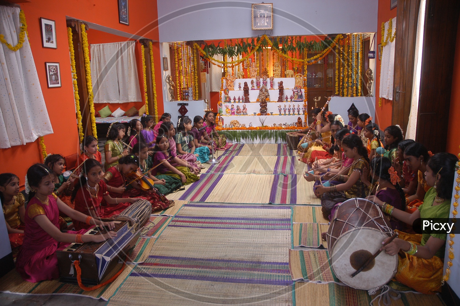 Indian Girls Group in Bommala Koluvu