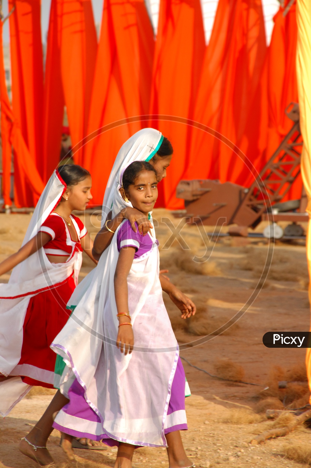 Indian Children in Getup For a Song Shooting in a movie