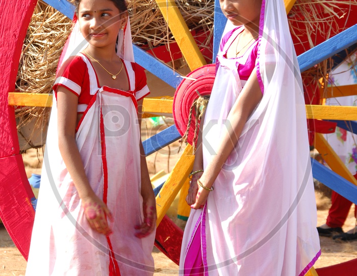 Indian Children in Getup For a Song Shooting in a movie
