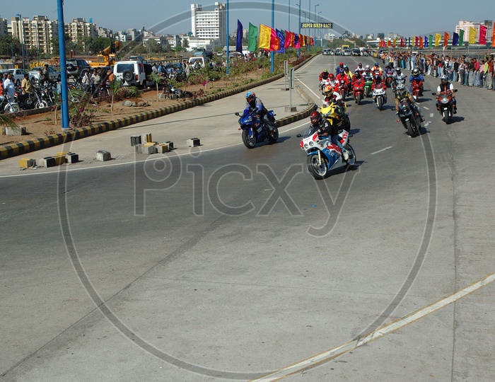Bike Race Sequence Shots For Telugu Movie Super at Mumbai Race Course