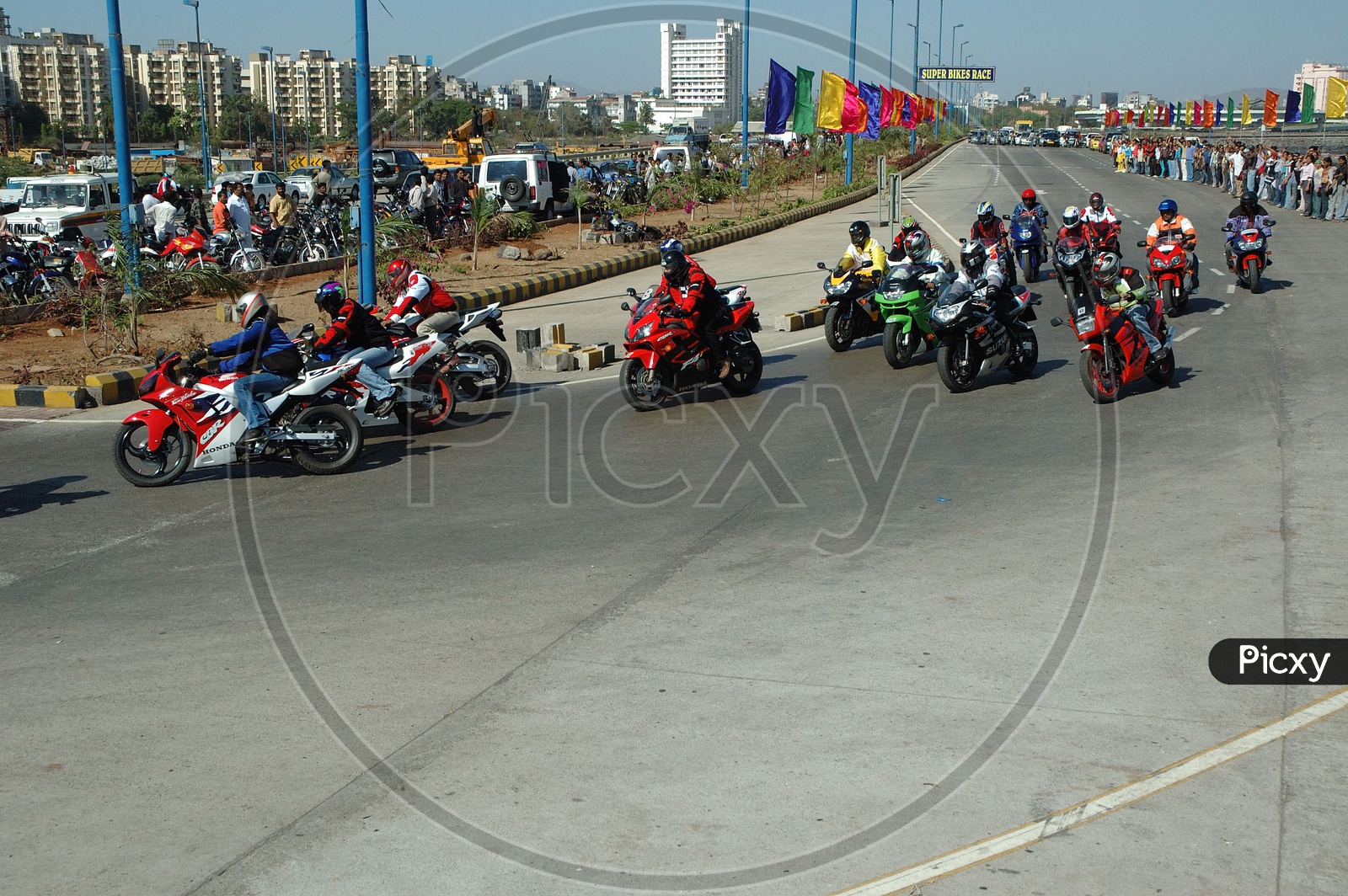 Bike Race Sequence Shots For Telugu Movie Super at Mumbai Race Course