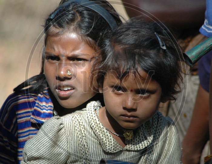 Indian Children in Rural Villages Of India