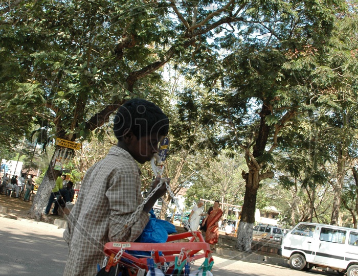Indian Child Vendor On Indian Roads