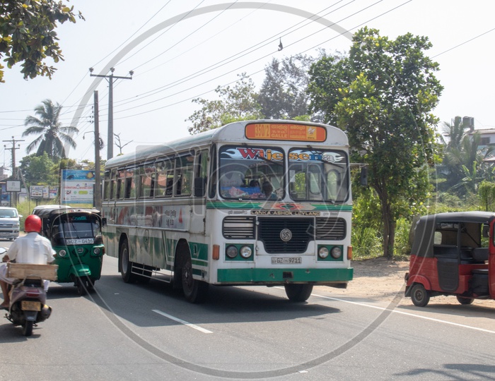 Lanka Leyland Bus in Unawatuna heading to Galle