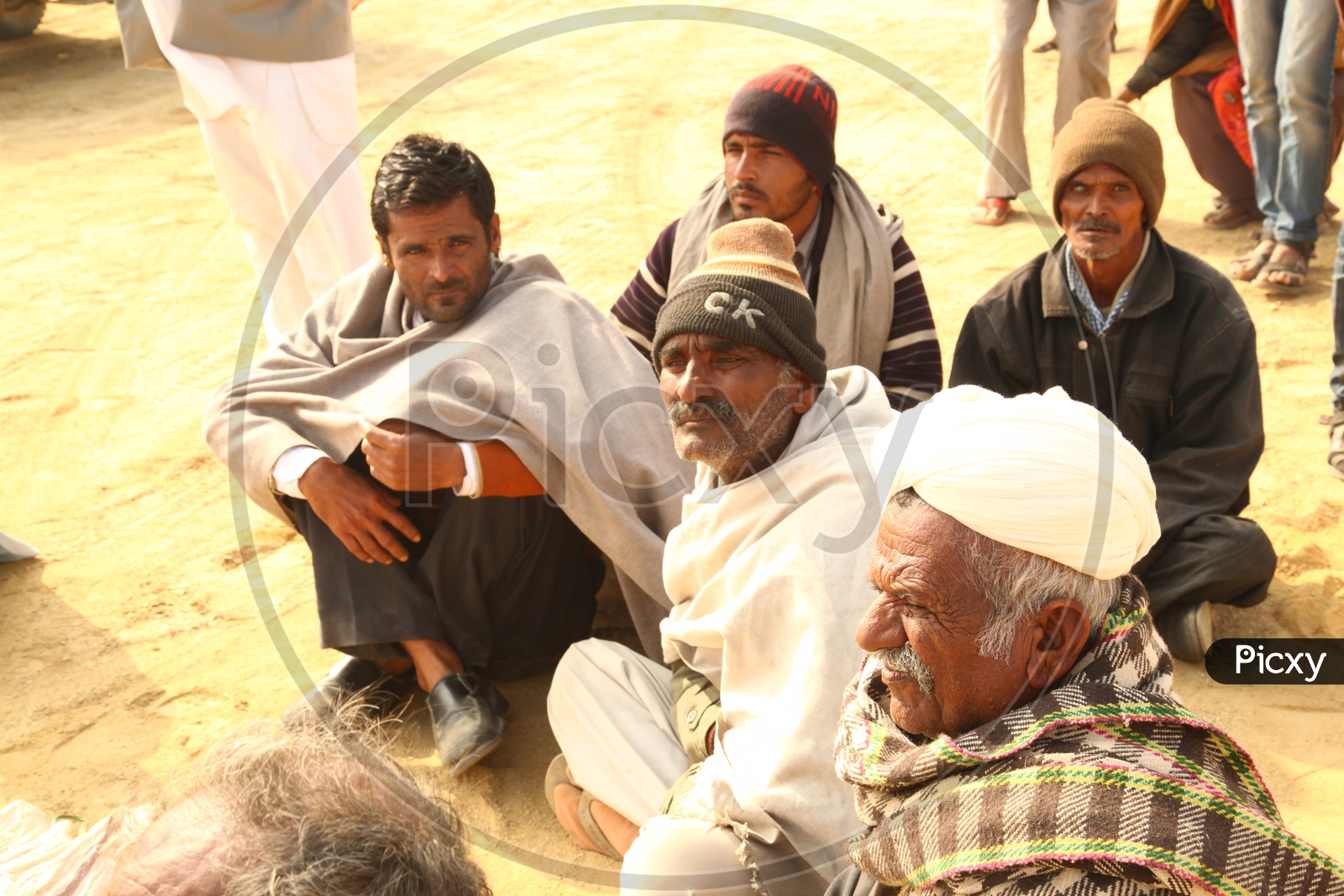 Rajasthan Local People Sitting on Ground like a  Group