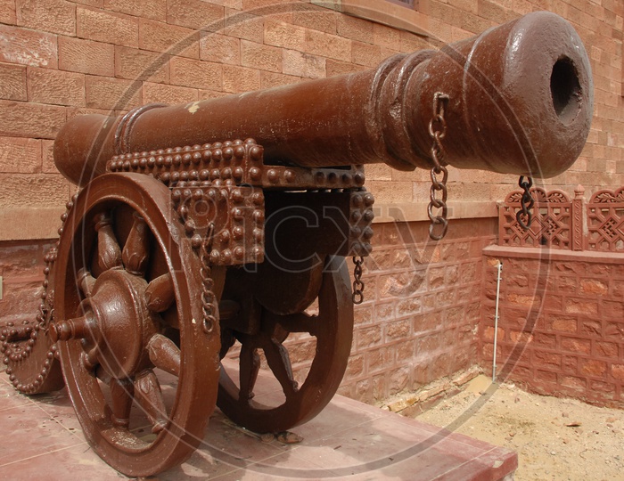 Cannon Model in a Old fort