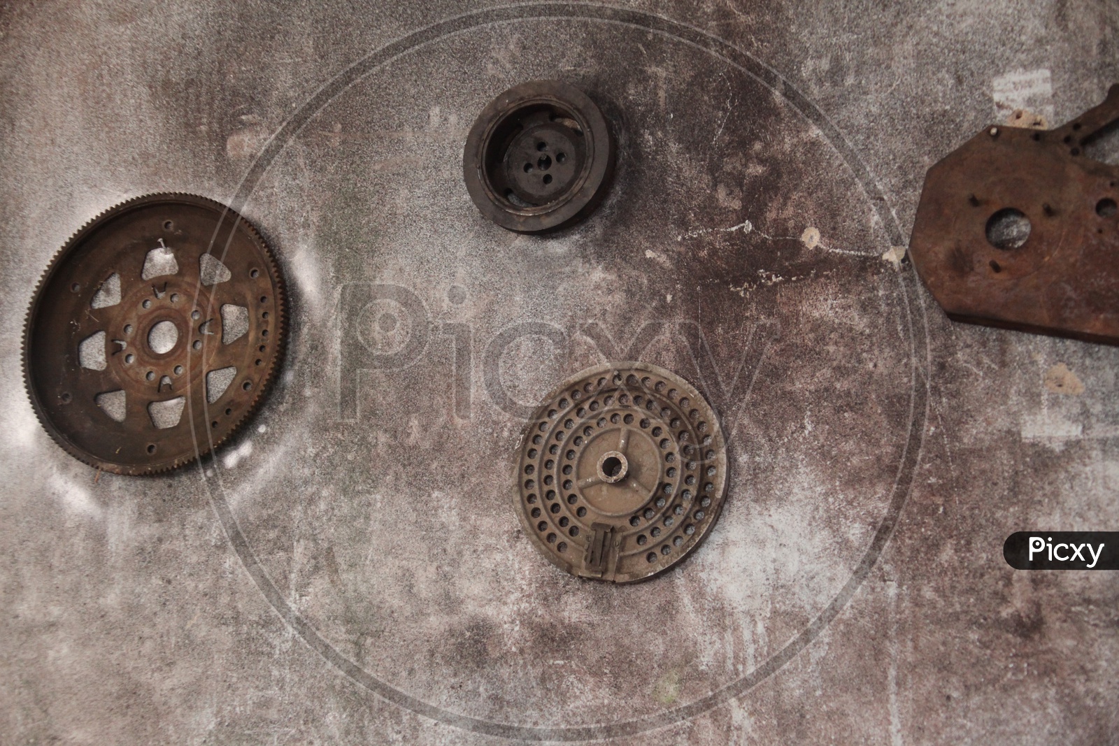 Rusted Gear Wheel Parts