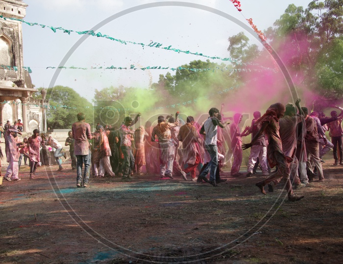 Making of holi celebrations scene for a movie / Behind the scenes of Movie