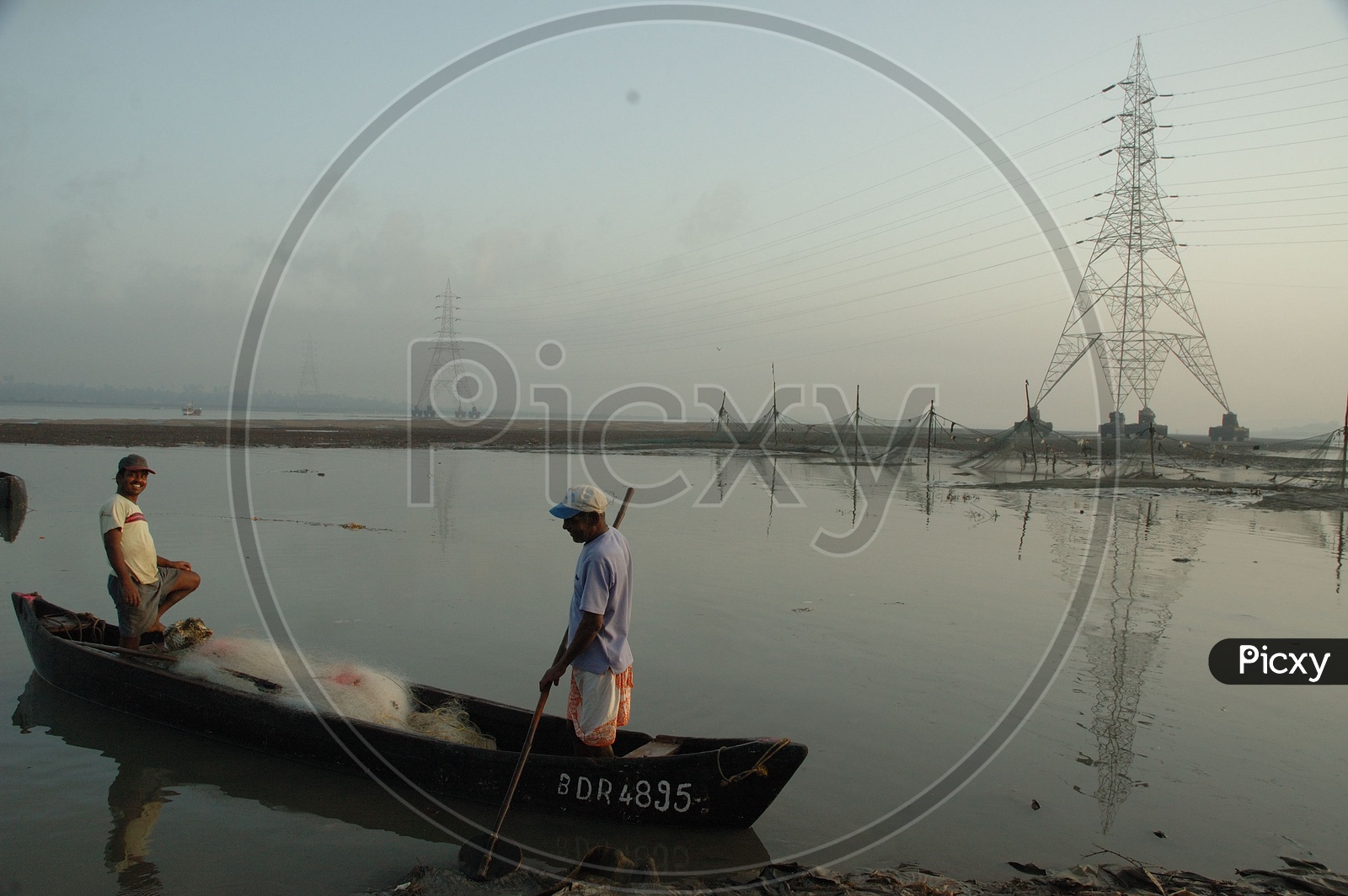 Fisher man Fishing on Boats