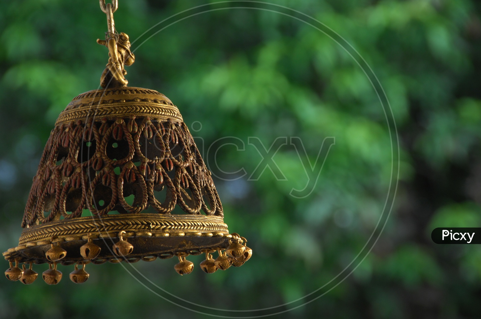 Bell hanged In a House Closeup Shot