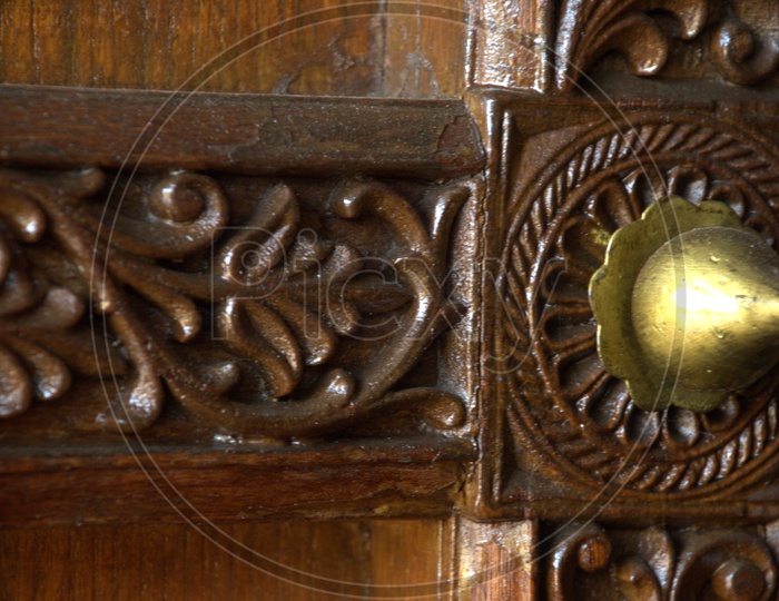 Sharp Brass Nobs Designs on Old Indian Doors