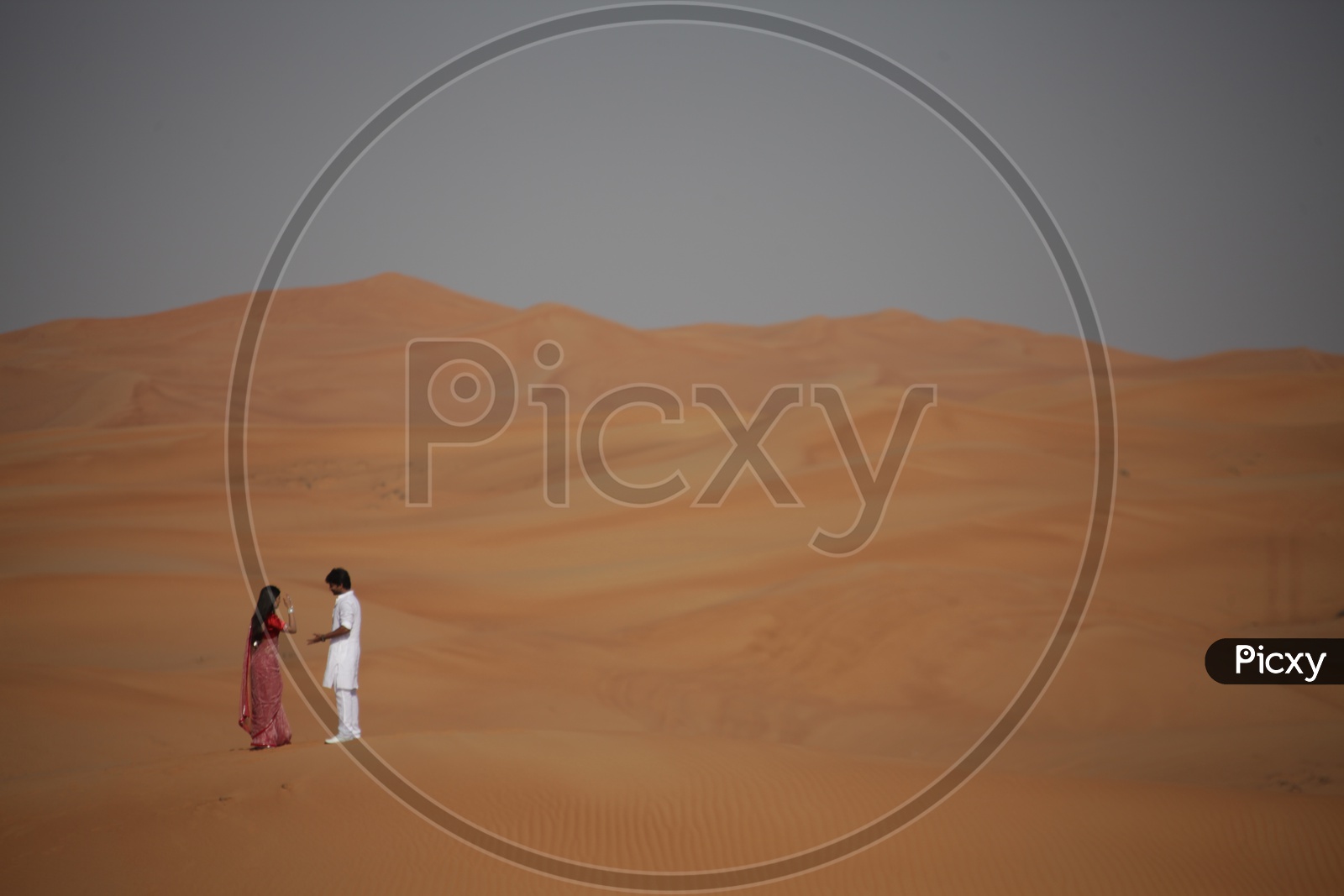 Indian Couple in Desert